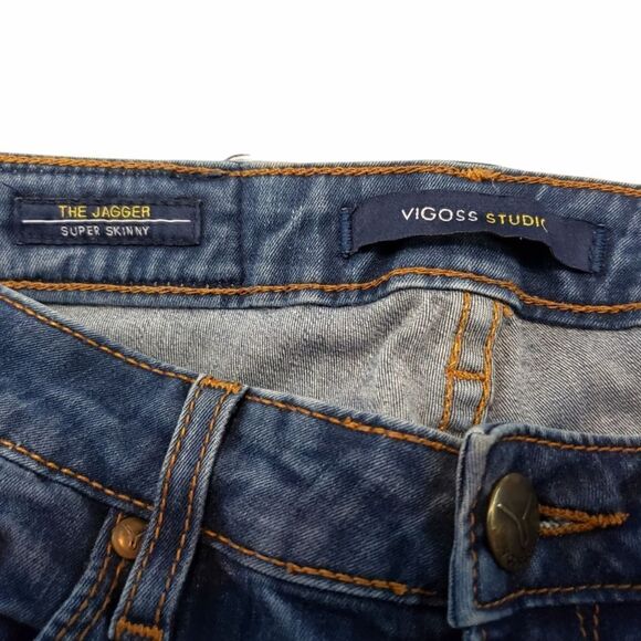 Vigoss Jeans Size 26 W28"xL31" Vigoss Studio The Jagger Super Skinny Jeans Blue - Picture 5 of 6